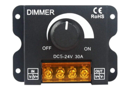 LED Light Strip Dimmer, DC 5V/12V/24V 30A PWM Dimming Controller, Knob Adjust Br - £9.34 GBP