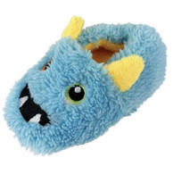 Wonder Nation Infants Boys Monster Slippers House Shoes Size 3 Blue Yellow NEW - £5.44 GBP