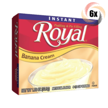 6x Packs Royal Banana Cream Instant Pudding Filling | 4 Servings Each | ... - $15.03