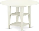 Round Tabletop And 42 X 36-Linen White Finish Dining Room Table Made Of ... - £206.91 GBP