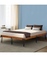 Olee Sleep Vc14Sf04F 14 Inch Metal And Wood Platform, Full Bed Frame, Na... - £155.69 GBP
