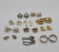 Vintage &amp; Modern Clip On / Screw Back Earring Lot - 11 Matching Pairs - $29.02