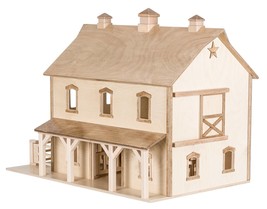 Wooden Bank Barn : Playset For Kids - Usa Handcrafted Farm Toy | Natural Finish - £487.15 GBP