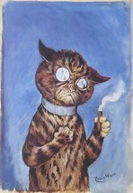 Monacled cat with cigar - Louis Wain - Framed Picture - 11&quot; x 14&quot; - £25.97 GBP