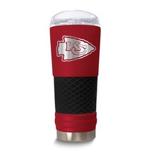 NFL Kansas City Chiefs 24 Oz. Stainless Steel Silicone Grip Tumbler w/Lid - £33.73 GBP