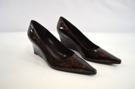 Stuart Weitzman Tortoise Shell Wedges Patent Leather Pointed Toe - $33.85