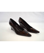 Stuart Weitzman Tortoise Shell Wedges Patent Leather Pointed Toe - £26.59 GBP