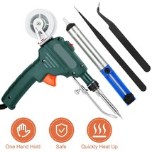 110V 60W Auto Welding Electric Soldering Iron Temperature Gun with Solder Wire - £31.37 GBP