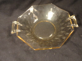 Topaz Yellow Depression Glass Lot 1 Plate 1 Bowl Thumbprint Optic - £15.72 GBP