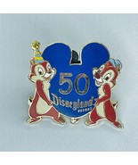 Disneyland Resort 50 Years Chip And Dale Chipmunk Lapel Tie Tack Pin Wal... - £7.39 GBP