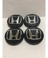4 Pcs Wheel Center Cap Honda Accord Civic Black Chrome Logo 69 MM / 2.75... - $21.99