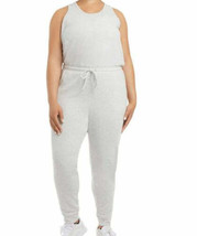 Danskin Womens Soft Brushed Fleece Jumpsuit, X-Small, Oatmeal Heather - $79.20