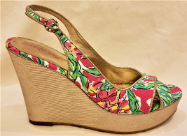 Lilly Pulitzer Platform Wedge Shoes Size-8M Multicolor - £30.08 GBP