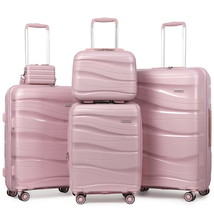 5-Piece Luggage Set PP Hardshell Spinner Suitcase with TSA Lock - $119.99