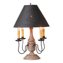 Irvins Country Tinware Wood Table Lamp in Buttermilk with Textured Metal... - $422.19