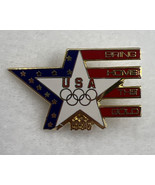Bring Home The Gold USA Olympics Vintage Lapel Pin - £5.63 GBP