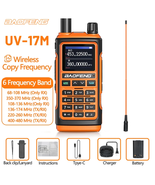 17M Walkie Talkie Wireless Copy Frequency Air Band VHF/UHF Long Range Ha... - £57.14 GBP
