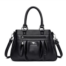 3 Layers High Quality Leather Handbag Purse Luxury Designer Women Shoulder Cross - £42.38 GBP