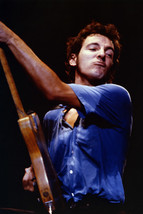 Bruce Springsteen Blue Shirt With Guitar 18x24 Poster - $23.99