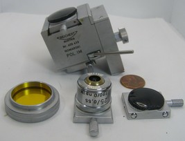 Reichert Interferometer Nomarski Pol.IM Nr406439 w/Objective &amp; Case/acce... - $289.99