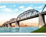 Union Pacific Railroad Bridge Omaha NE Council Bluffs IA UNP WB Postcard... - $2.92
