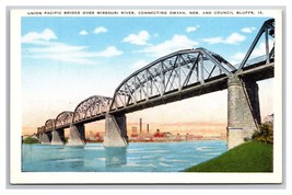 Union Pacific Railroad Bridge Omaha NE Council Bluffs IA UNP WB Postcard N24 - £2.69 GBP