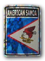 American Samoa Flag Reflective Decal Bumper Sticker - £2.25 GBP