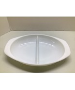Milk Glass Pyrex 1063 Divided Serving Dish Casserole Vegetable 1 1/2qt W... - $13.86