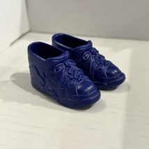 Vintage Barbie KEN doll tennis shoes Retro sneakers HIGH TOP lace blue Navy Only - £8.01 GBP