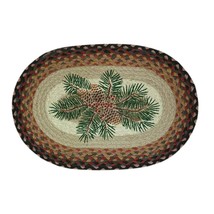 Rustic Pinecone and Berry Oval Table Mat - $1,157.72 MXN