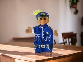 RUSS Troll Police Officer Policeman Luv Pet Hand Puppet Doll Theater Yel... - $9.38