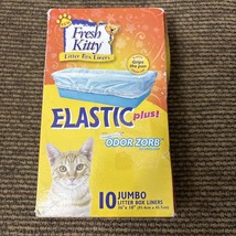 Fresh Kitty Litter Box Liners Durable, Easy Clean Up ELASTIC 10 Count 36x18 - $32.99