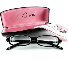 Bebe Womens Piano Black Brown Eyeglass Frames w/ Case Nanette Toast 50-1... - $27.67