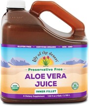 Lily of the Desert Aloe Vera Juice - Organic, Preservative-Free Inner Fillet Alo - £59.31 GBP