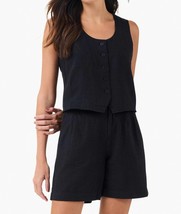 Nic + Zoe rumba linen vest in Black - £63.74 GBP