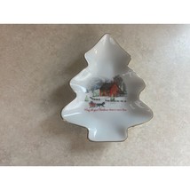 Giftcraft Christmas Tree Bone China Candy /Condiments Dish - $13.85