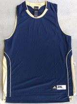 Adidas Team Navy Blue Khaki Trim BIG EAST Basketball Jersey Sz XXL - £19.98 GBP