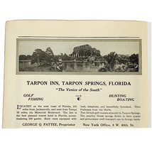 Vintage 1923 Tarpon Inn Tarpon Springs Florida Print Ad The Venice Of The South - £5.23 GBP