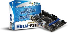 MSI Intel H61 (B3) DDR2 1333 Intel - LGA 1155 Motherboard H61M-P31 (G3)… - $100.99
