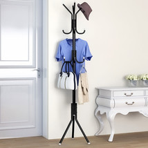 Coat Rack Hat Bag Stand Tree Clothes Hanger Umbrella Holder 12 Hooks Org... - £35.81 GBP