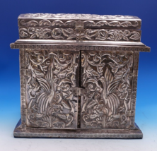 Repousse by Unknown Sterling Silver Jewelry Casket Top Opens w/6 Drawers... - £1,032.15 GBP