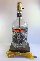 Espolon Reposado 1.75L Liquor Bar Bottle TABLE LAMP Lounge Light w/Wood Base - £44.66 GBP