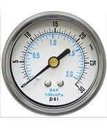 TEL-TRU 2050BC4B1C6FV Pressure Dry Gauge 30 PSI 2 Steel PM 1/4&quot; NPT - $196.92 CAD