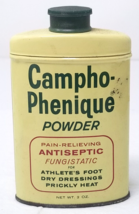 Campho-Phenique Powder Empty Bottle 1970 Glenbrook Laboratories - £11.79 GBP