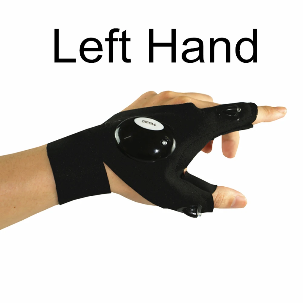 Night Light Waterproof Fishing Gloves Led glove Flashlight Outdoor Gear ... - $29.43
