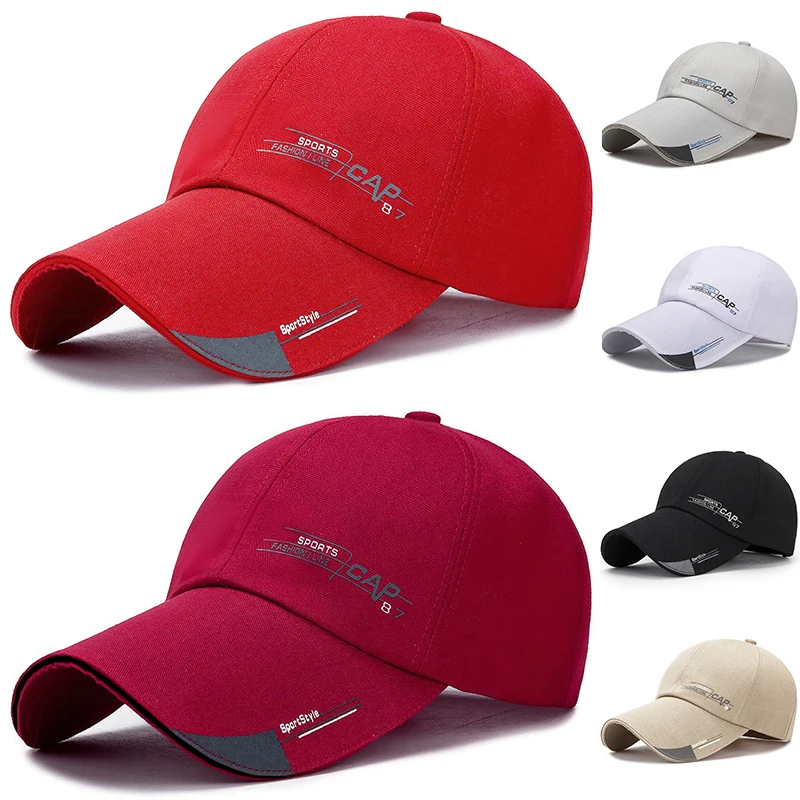 Mens Hat For Fish Outdoor Classic Line Baseball Cap Sports Cap Solid Color Sun - £6.35 GBP