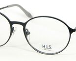 H.I.S Par APG HT4164 004 Lunettes Noires Monture En Métal HIS 51-17-140mm - $76.21