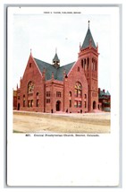 Centrale Presbiteriano Chiesa Denver Colorado Co Unp DB Cartolina R11 - £3.97 GBP