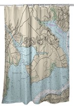 Betsy Drake Occoquan, VA Nautical Map Shower Curtain - £85.04 GBP