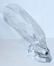 EXQUISITE WATERFORD CRYSTAL #141893 QUILL FEATHER 6&quot; PAPERWEIGHT/SCULPTURE - £78.32 GBP